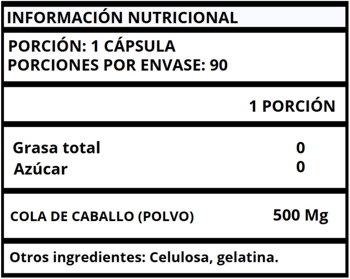 COLA DE CABALLO - CÁPSULAS 500 MG