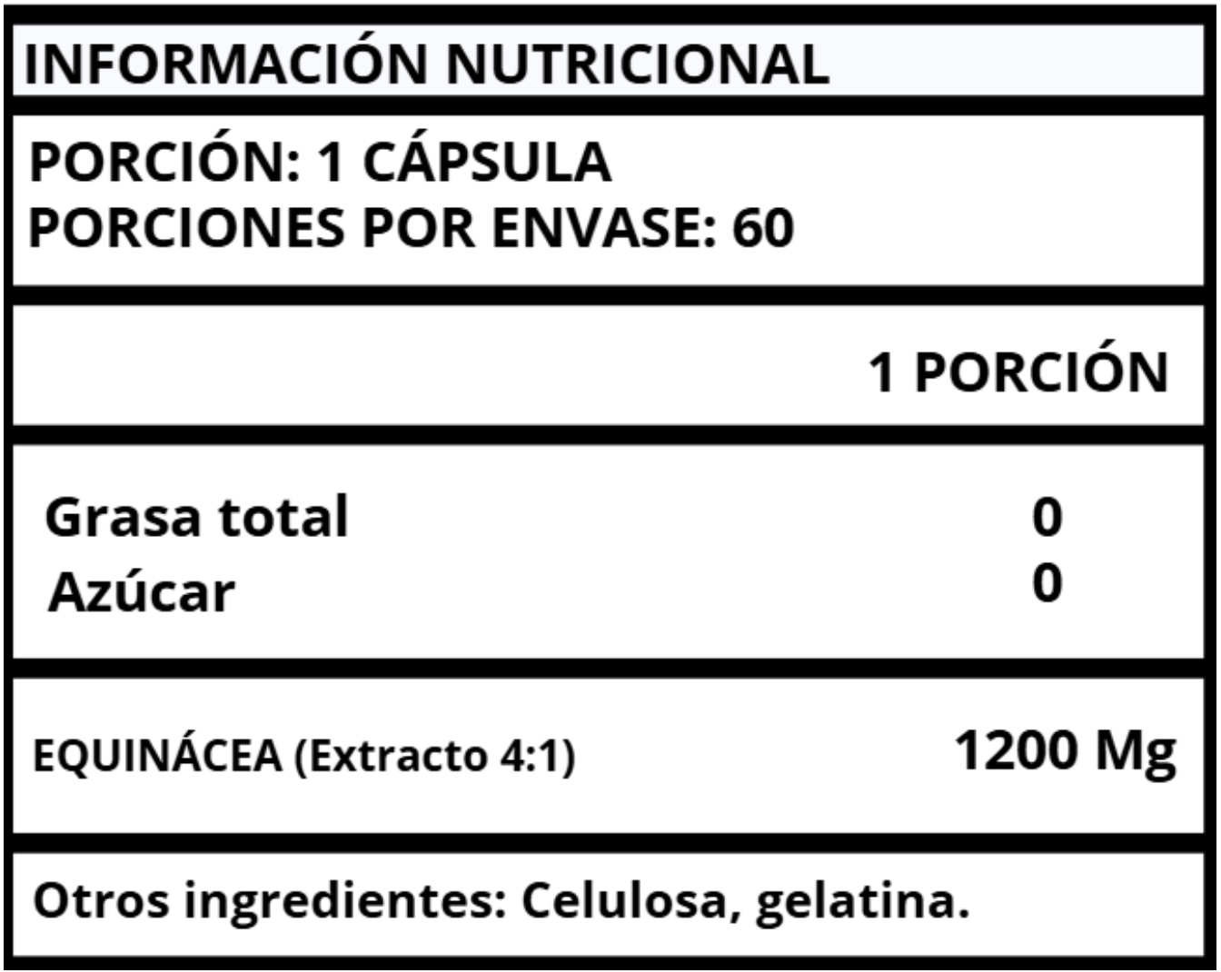 EQUINÁCEA EXTRACTO - CÁPSULAS 1200 MG