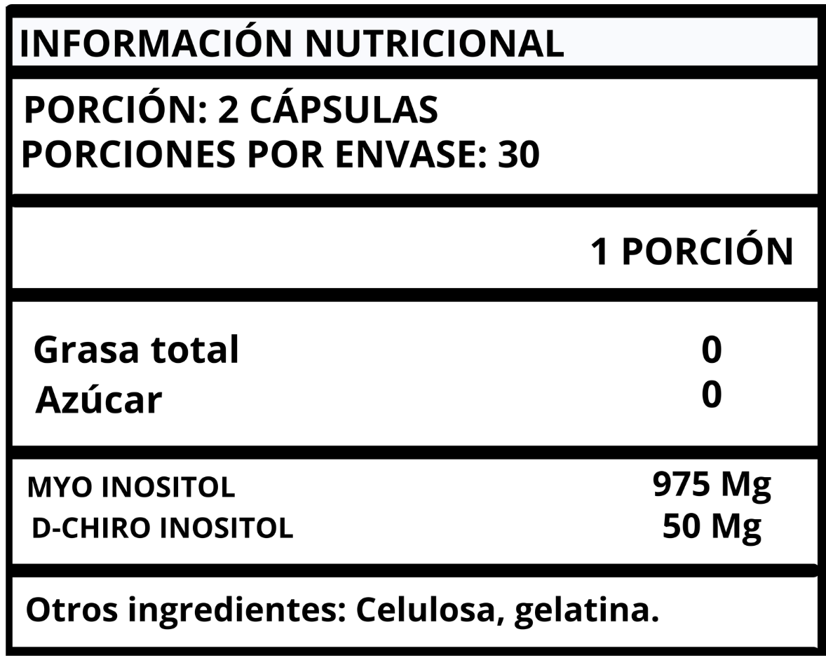 INOSITOL MYO CHIRO INOSITOL 40:1 - CÁPSULAS 500 MG