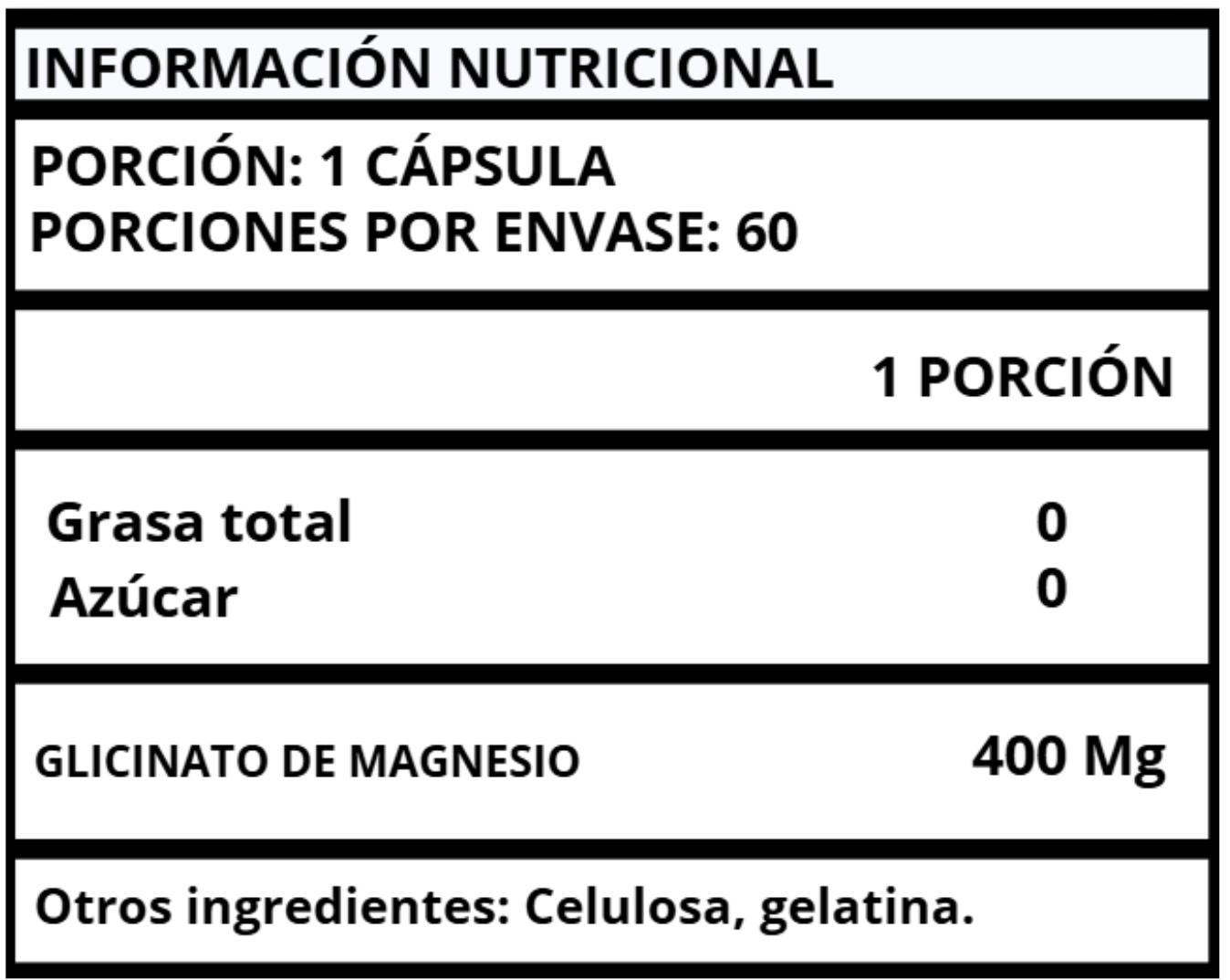 GLICINATO MAGNESIO - CÁPSULAS 800 MG