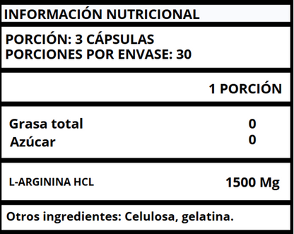 L-ARGININA HCL - CÁPSULAS