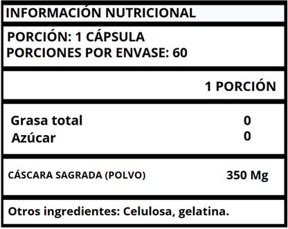 CÁSCARA SAGRADA - CÁPSULAS
