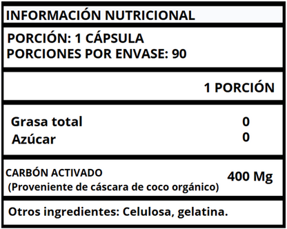 CARBÓN ACTIVADO - CÁPSULAS 400 MG