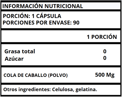 COLA DE CABALLO - CÁPSULAS 500 MG