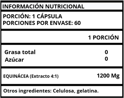 EQUINÁCEA EXTRACTO - CÁPSULAS 1200 MG