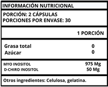INOSITOL MYO CHIRO INOSITOL 40:1 - CÁPSULAS 500 MG