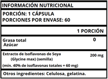 ISOFLAVONAS DE SOYA EXTRACTO 40% - CÁPSULAS 200 MG