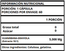 GRAVIOLA GUANÁBANA - CÁPSULAS 5000 MG