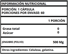 JENGIBRE - CÁPSULAS 500 MG