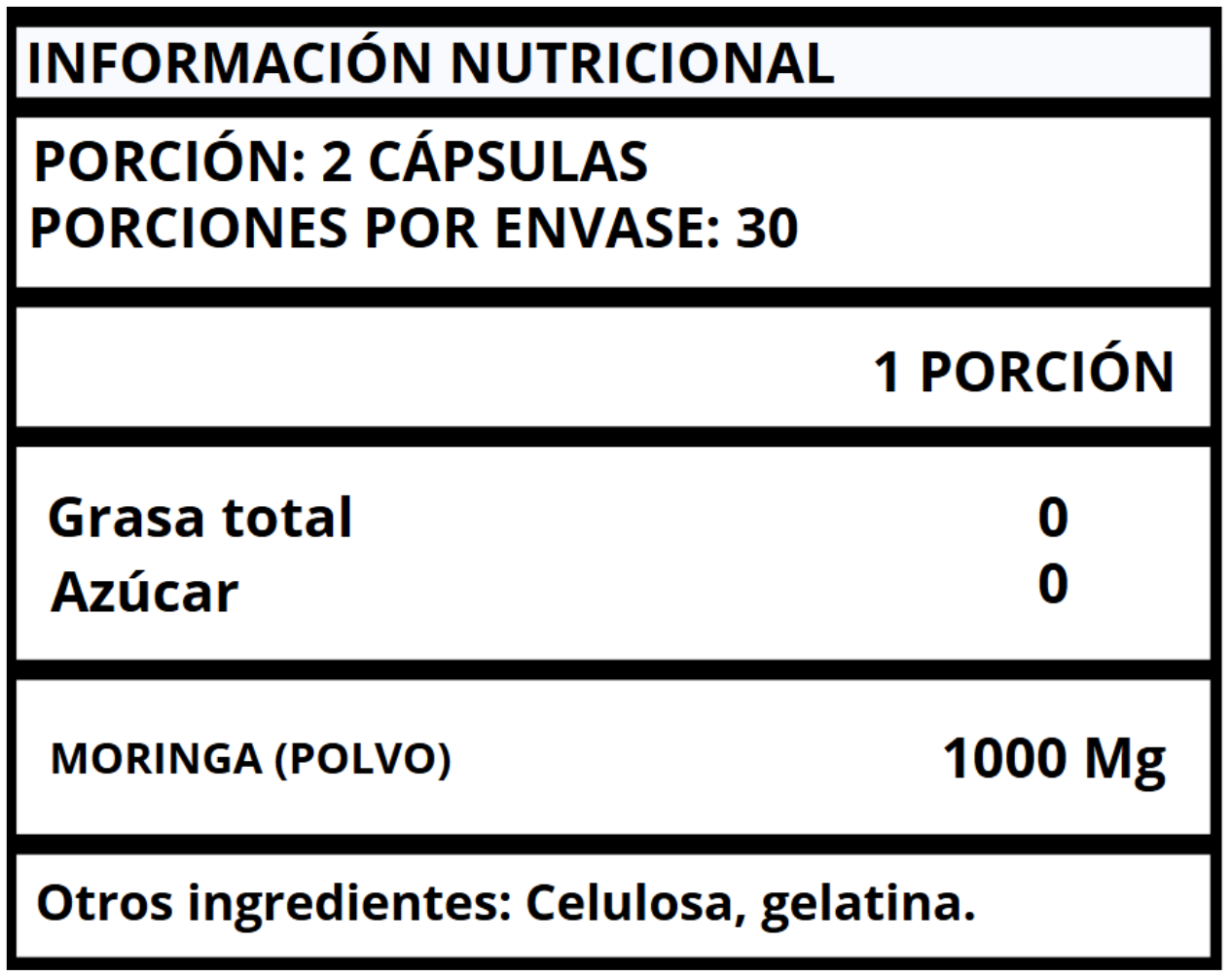 MORINGA - CÁPSULAS 1000 MG