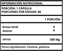 ORTIGA - CÁPSULAS 500 MG