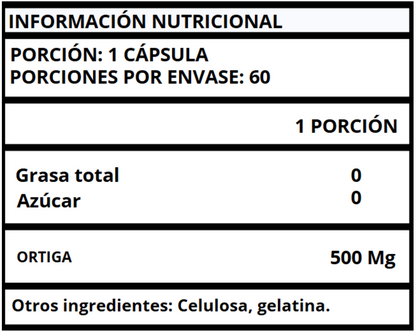 ORTIGA - CÁPSULAS 500 MG