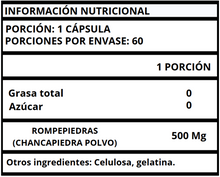 ROMPEPIEDRAS (CHANCAPIEDRA) - CÁPSULAS  500 MG