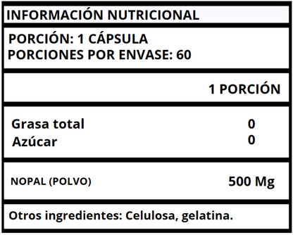 NOPAL - CÁPSULAS 500 MG