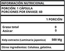 KELP EXTRACTO - CÁPSULAS 500 MG