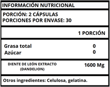 DIENTE DE LEÓN EXTRACTO - CÁPSULAS 1600 MG
