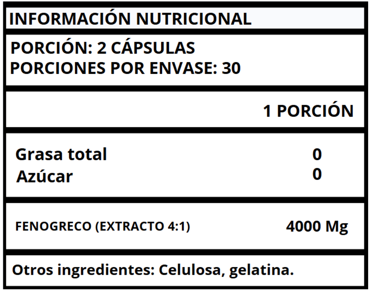 FENOGRECO EXTRACTO -  CÁPSULAS 2000 MG
