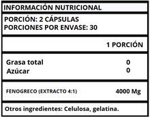 FENOGRECO EXTRACTO -  CÁPSULAS 2000 MG