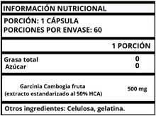 GARCINIA CAMBOGIA EXTRACTO - CÁPSULAS