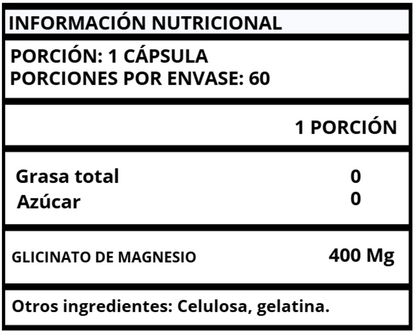 GLICINATO MAGNESIO - CÁPSULAS 800 MG