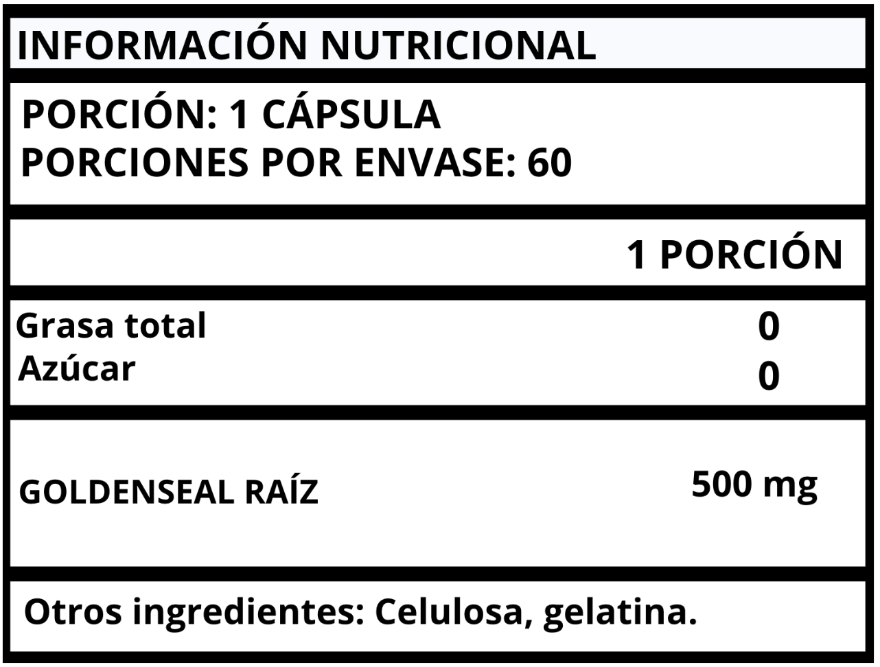 GOLDENSEAL / GOLDEN SEAL - CÁPSULAS 1000 MG