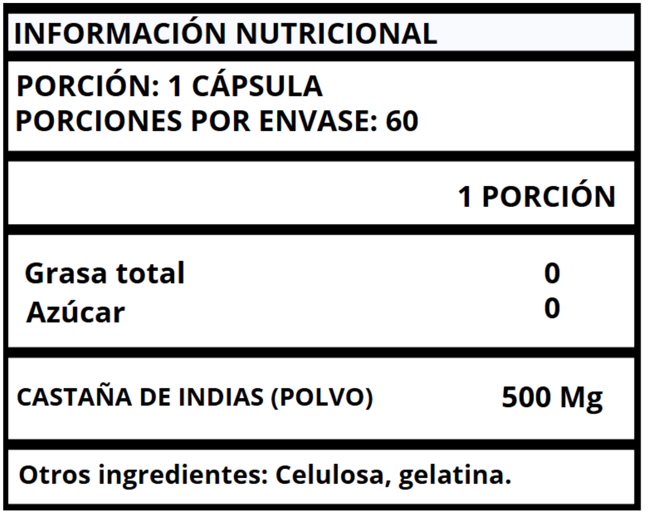 CASTAÑA DE INDIAS - CÁPSULAS 500 MG