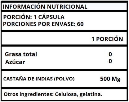 CASTAÑA DE INDIAS - CÁPSULAS 500 MG