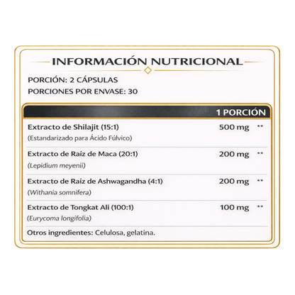 SHILAJIT ULTRA COMPLEX - 60 CÁPSULAS