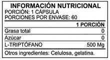 TRIPTÓFANO (L-TRIPTÓFANO) - CÁPSULAS 500 MG