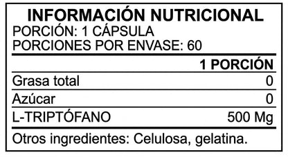 TRIPTÓFANO (L-TRIPTÓFANO) - CÁPSULAS 500 MG