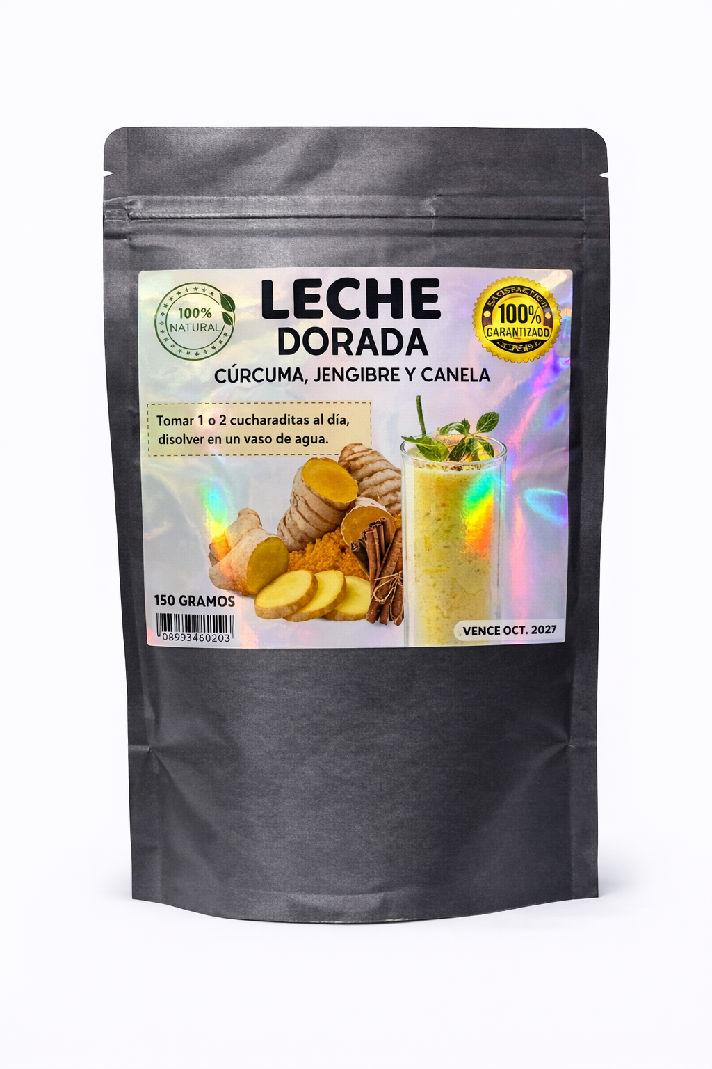 LECHE DORADA (CÚRCUMA, CANELA Y JENGIBRE) - 30 SERVIDAS